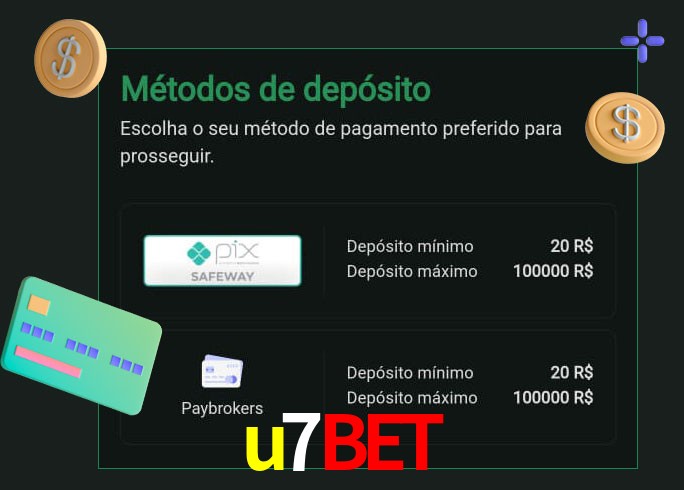 O cassino u7bet oferece uma grande variedade de métodos de pagamento